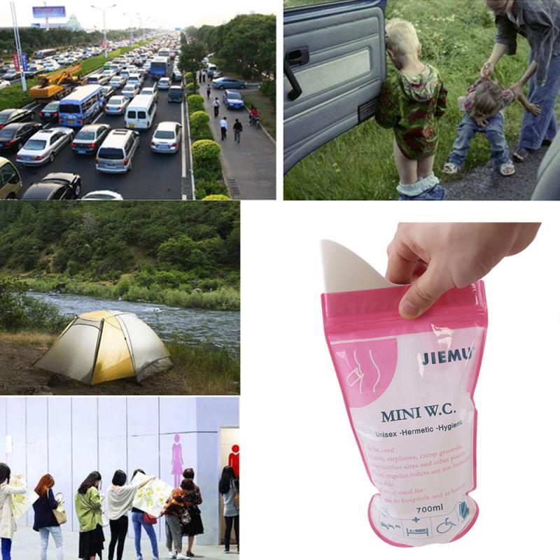 Emergency urine bag travel portable female disposable urinal for adults and children