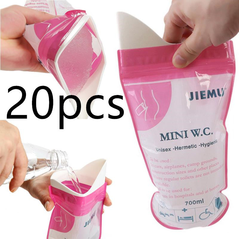 Emergency urine bag travel portable female disposable urinal for adults and children